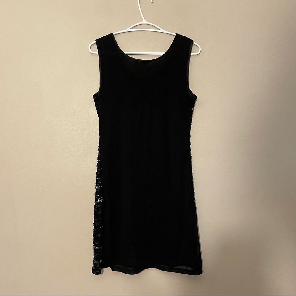 4/$20➡️ Black & Silver Beaded Sequin Patterned Mini Dress – Size Medium GUC - Picture 9 of 11